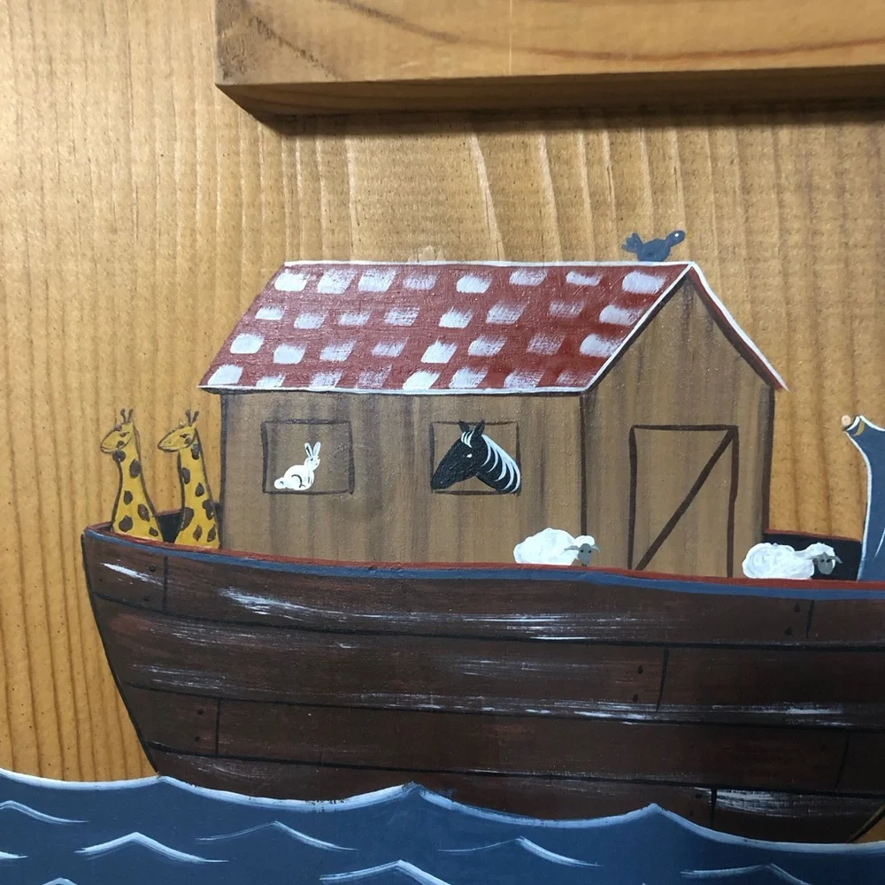 Vintage Wooden Perpetual Calendar Noah's Ark - Picture 11 of 16